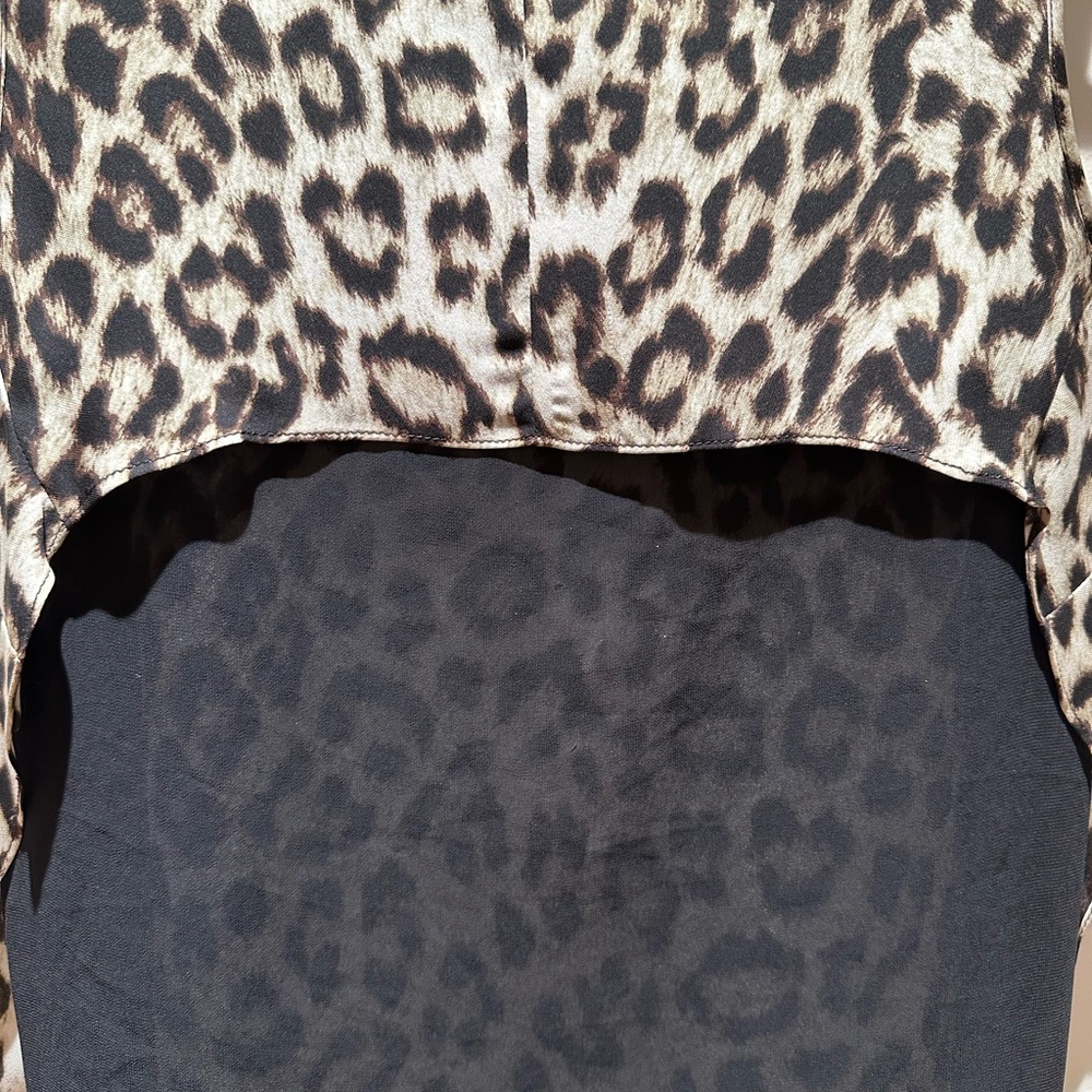Rag & Bone Leopard Print Silk And Mesh Tank Size … - image 4